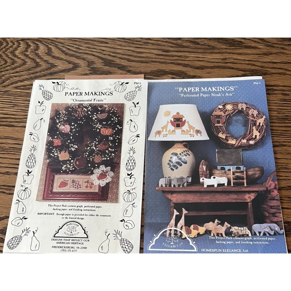 Homespun Elegance Paper Makings Ornamental Fruits Noahs Ark Pattern Instructions